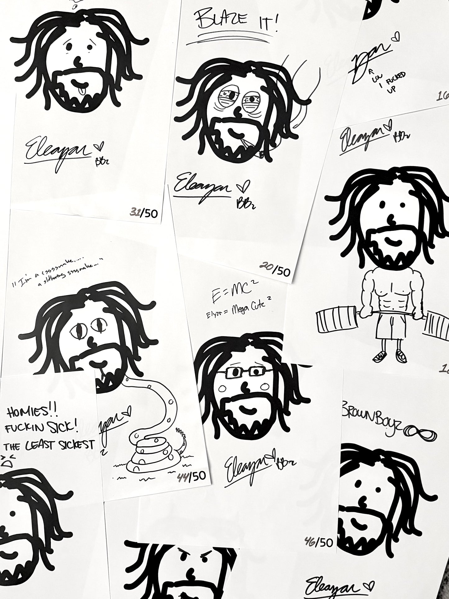 Eleazar Signed Hand-Drawn Poster /50