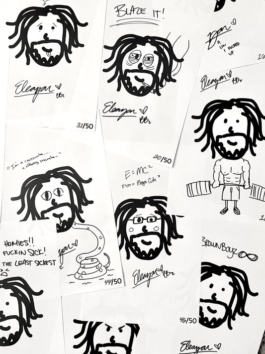 Eleazar Signed Hand-Drawn Poster /50
